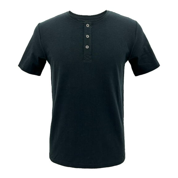 Playera Simply Basic Talla M de Algodón Tipo Hanley Cuello Redondo Manga Corta Lisa Negra