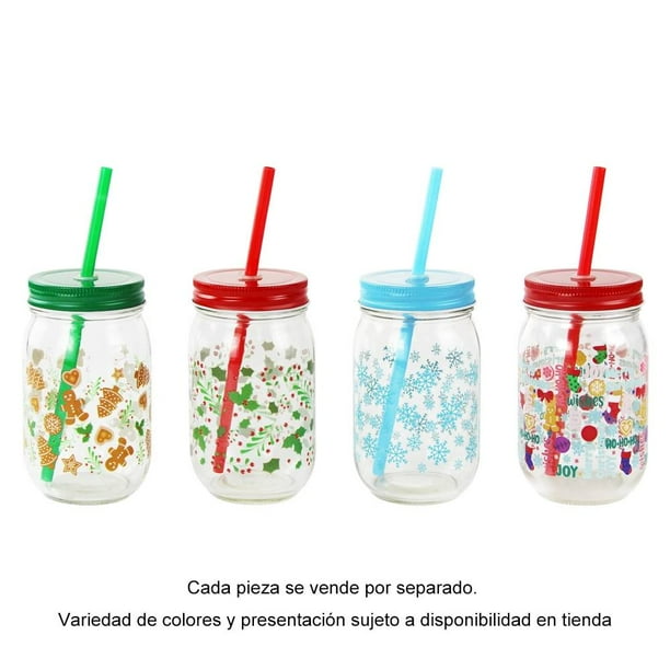 Vaso De Cerveza De Vidrio Con Popote Prichos Varios Modelos 1 pieza