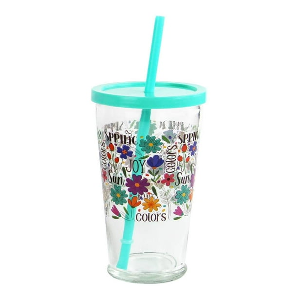 Vaso De Cerveza De Vidrio Con Popote Prichos Varios Modelos 1 pieza