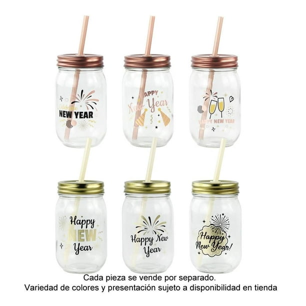 Vaso De Cerveza De Vidrio Con Popote Prichos Varios Modelos 1 pieza