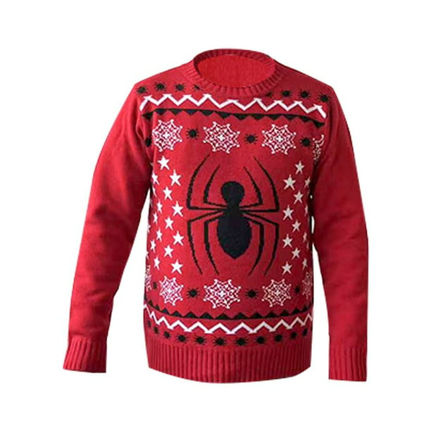 clon Shinkan global Suéter Spiderman Talla M Ugly Navideño Rojo | Walmart