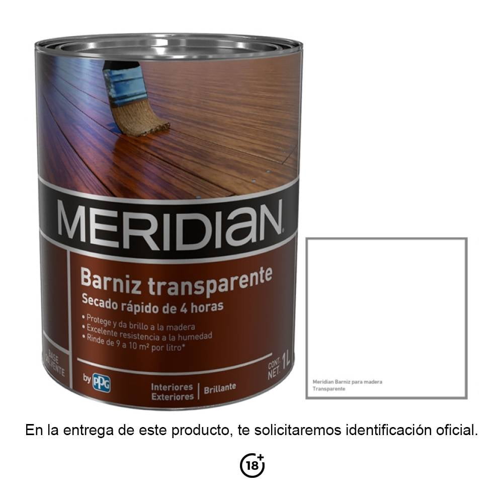 Barniz Tinte para Madera Meridian Caoba Brillante 1 Litro