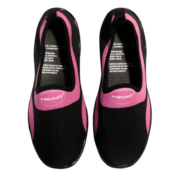 Aqua Socks Head Talla 25 Negro con Rosa