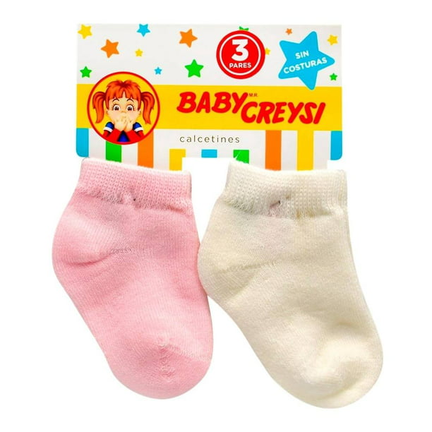 Tines Baby Creysi para Bebé, Multicolor 3 Pares Talla 0-6 Meses