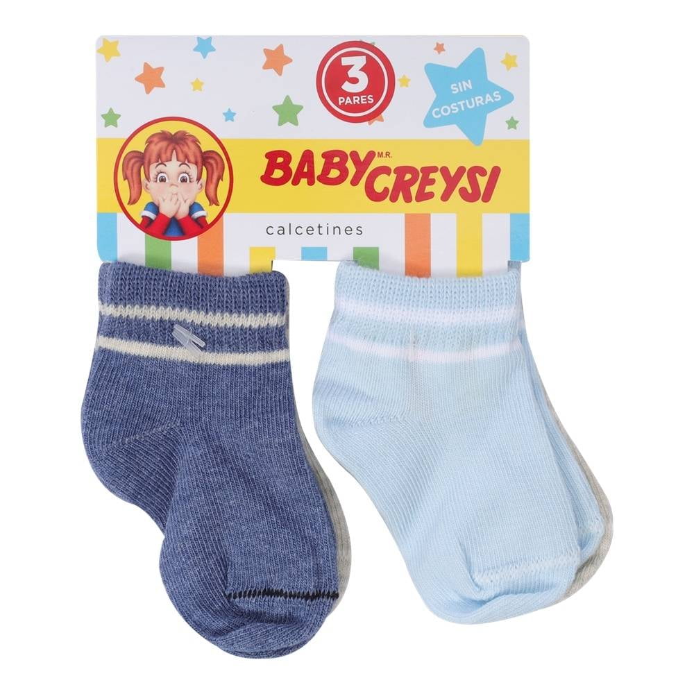 Calcetines Baby Talla 6-12 Meses Sin Costuras para Bebé 3 Pares Walmart