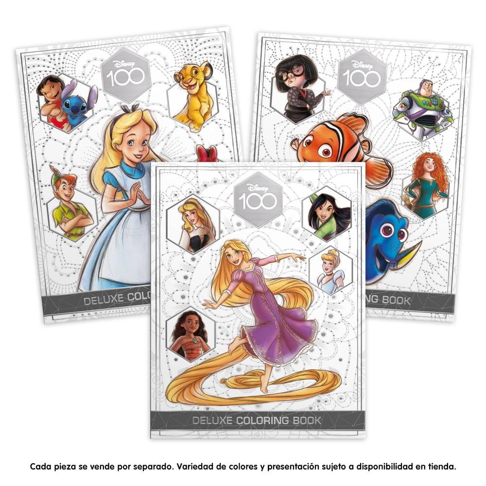 Libro para Colorear Disney 100 Pixar Deluxe 80 Páginas de Great Moments  Publishing