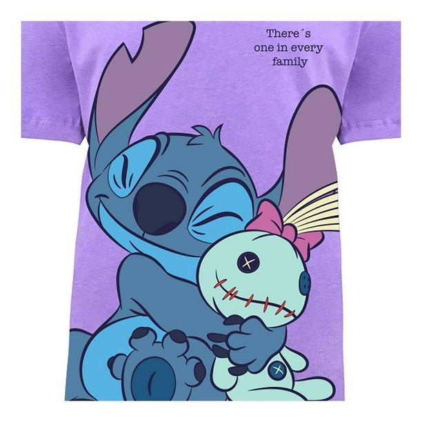 Playera Disney Stitch para Niña, Blanca, Talla M