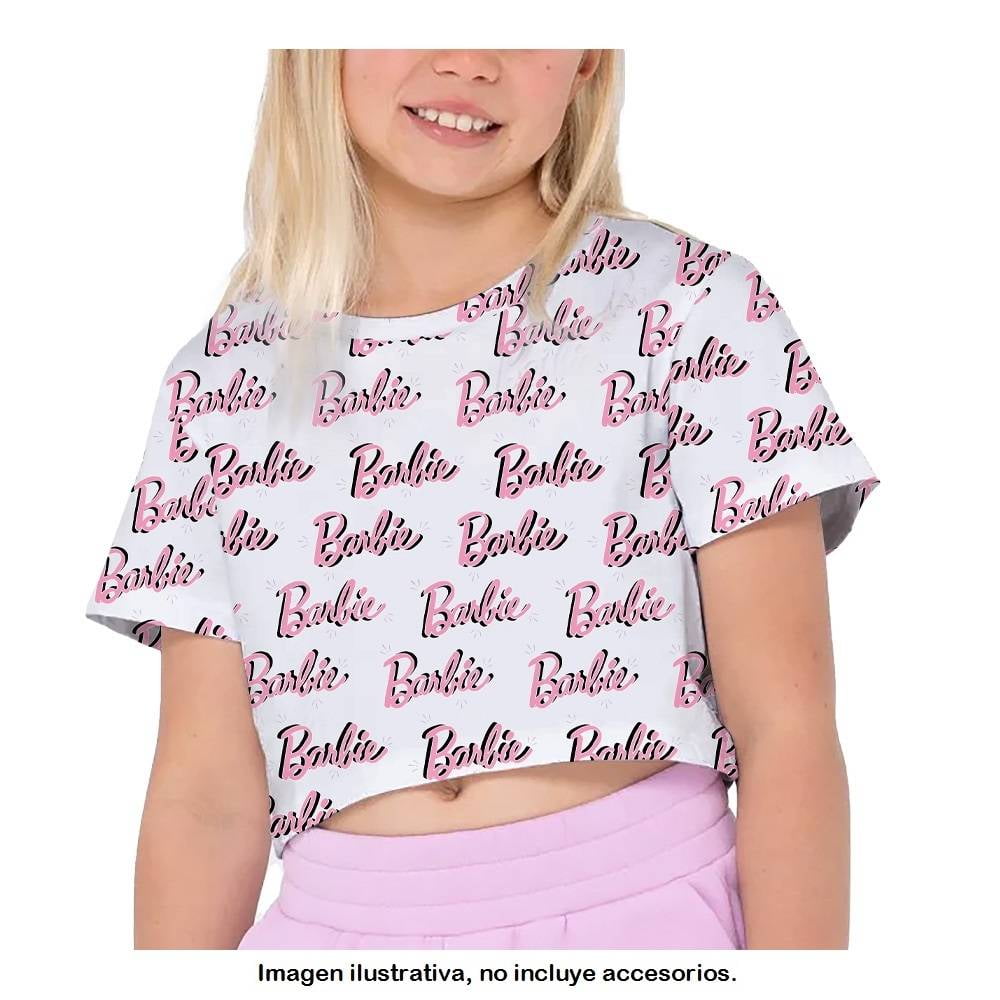 Camiseta 'Barbie' crop - BLANCO - Kiabi - 12.00€