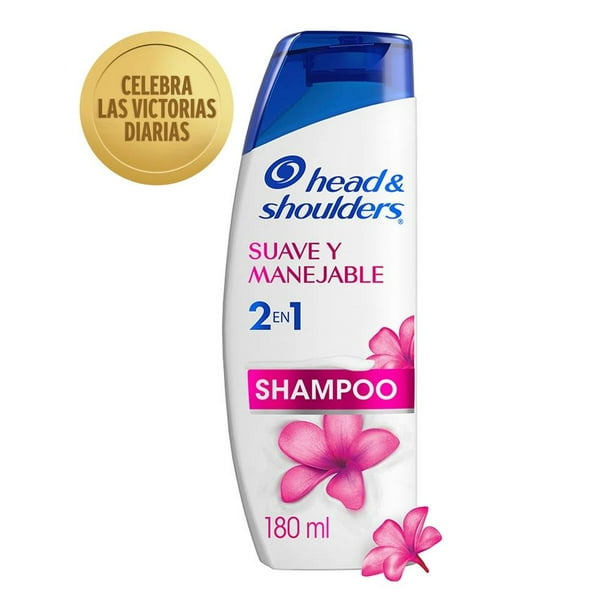 Shampoo Head & Shoulders 2 en 1 Suave y manejable control caspa 180 ml