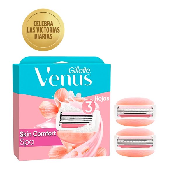 Cartucho de rastrillo Gillette Venus Spa para mujer con barras humectantes 2 pzas