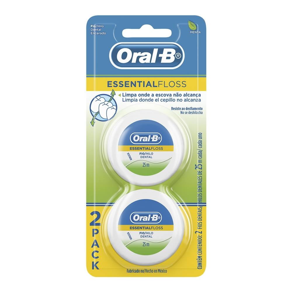 Oral-B Hilo dental esencial encerado - cada uno, paquete de 2