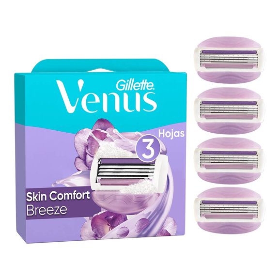 Cartucho de rastrillo Gillette Venus Breeze para mujer con barras humectantes 4 pzas