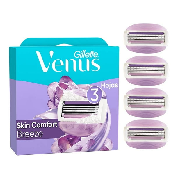 Cartucho de rastrillo Gillette Venus Breeze para mujer con barras humectantes 4 pzas