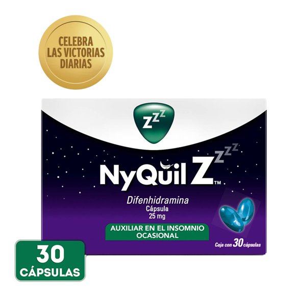 Auxiliar en el insomnio ocasional NyQuil Z 30 cápsulas