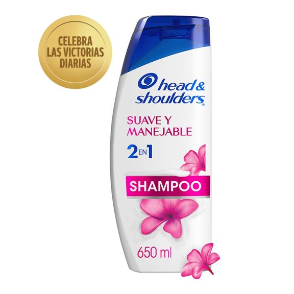 Shampoo Head & Shoulders 2 en 1 Suave y manejable control caspa 650 ml