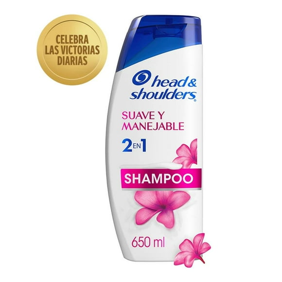 Shampoo Head & Shoulders 2 en 1 Suave y manejable control caspa 650 ml