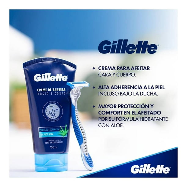 Crema para afeitar Gillette Cara y Cuerpo - Gillette Latino