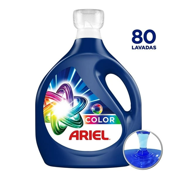 Detergente líquido Ariel Color remueve manchas y cuida el color 80 lavadas  5 l