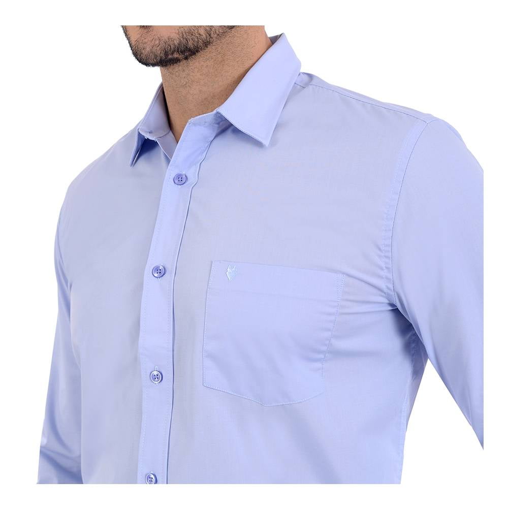 Camisa Talla CH Manga Larga Azul | Walmart