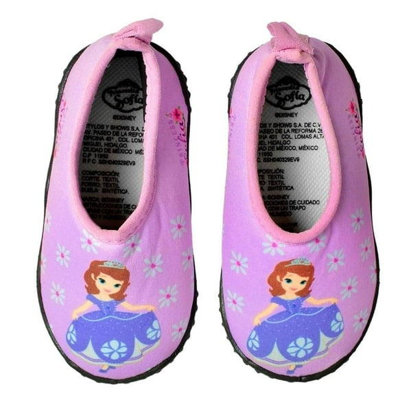 Aqua Socks Disney Princesita Sofía Talla 13 Estampado Lila con Negro