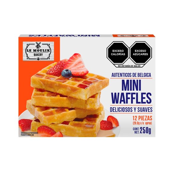 Waffles mini Le Moulin Bakery auténticos de Belgica 250 g