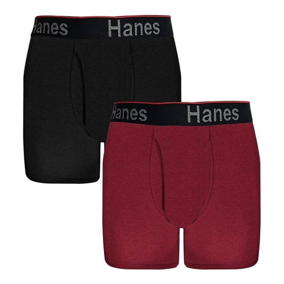 Bóxer Hanes para Hombre, Corte Regular Multicolor 2 Piezas Talla M