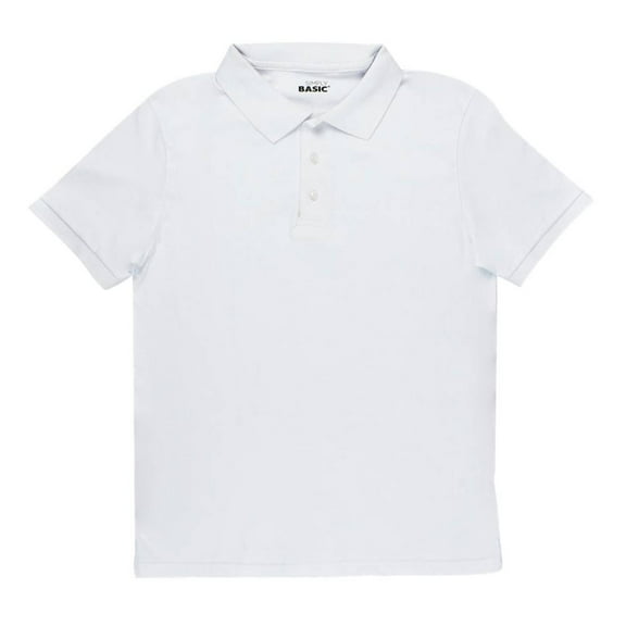 Playera Simply Basic para Hombre, Blanco Tipo Polo Talla M