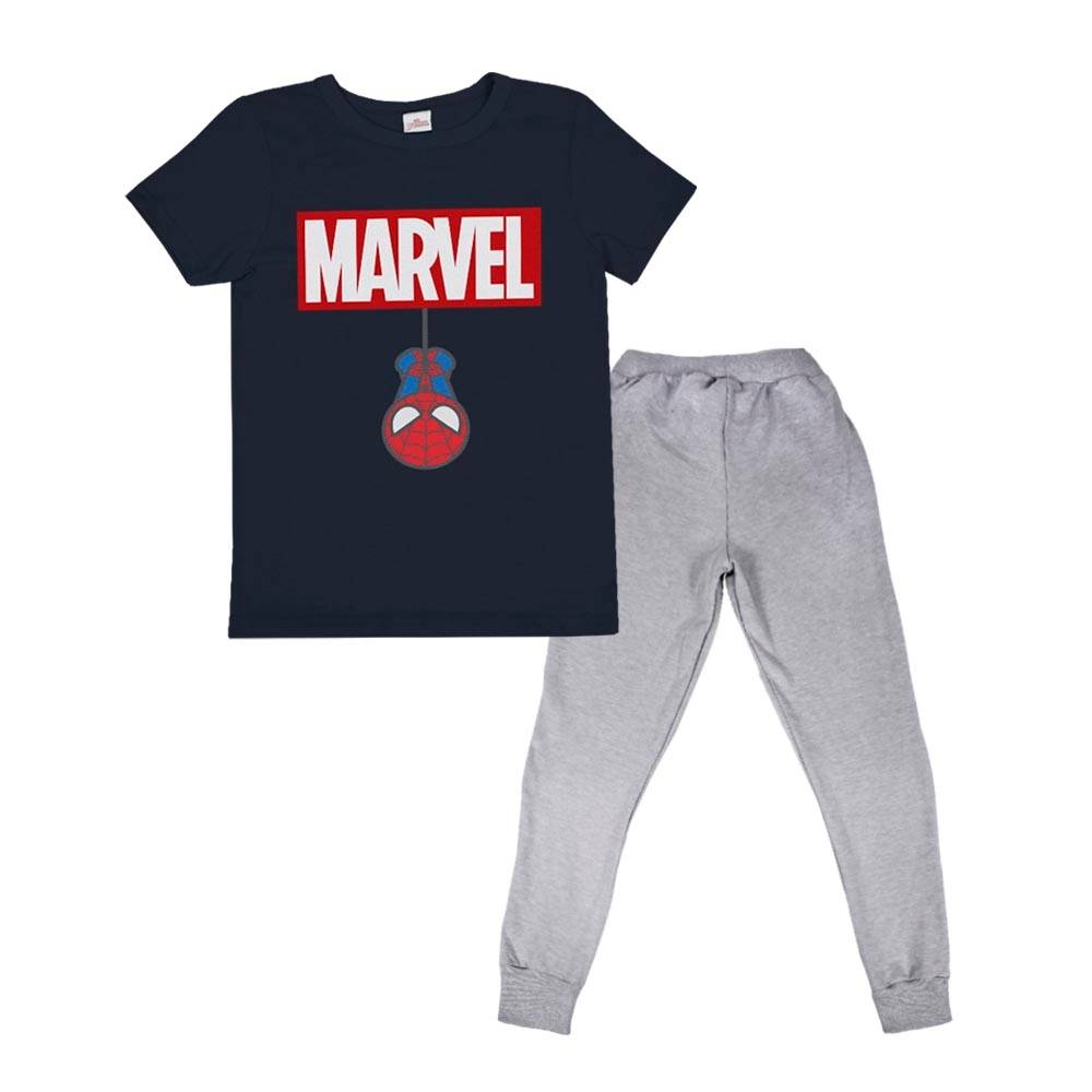 Conjunto Marvel Spiderman Talla 8 Letras Negro y Gris Walmart