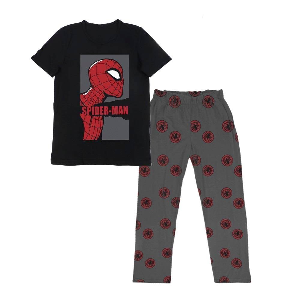  Marvel Spiderman Miles Morales - Pijama para hombre, patrón  completo, pantalones de pijama para adultos, Negro - : Ropa, Zapatos y  Joyería