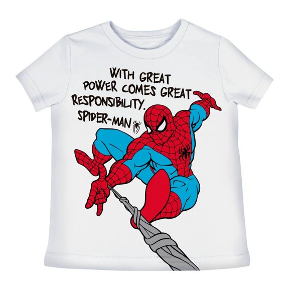 Playera Spiderman Spiderman Para niño Talla 4 de Algodón Cuello Redondo Manga Corta Diseño Cartoon Verde