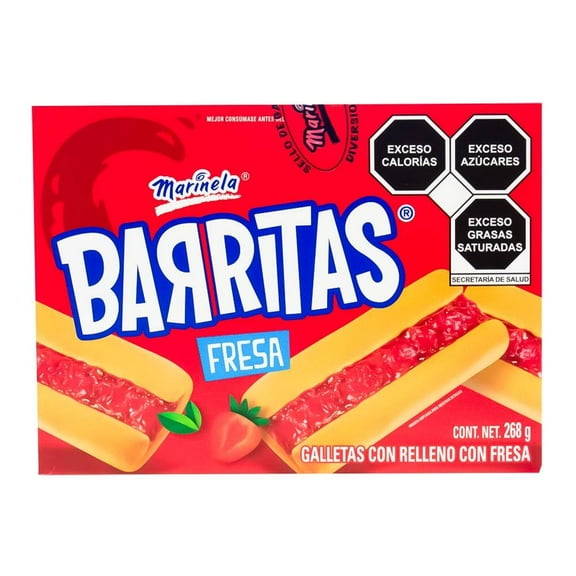 Barritas Marinela con relleno sabor fresa 268 g