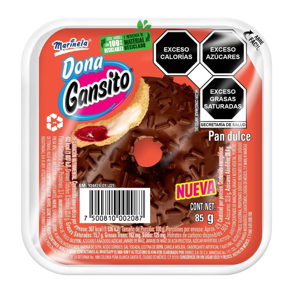 PAN DULCE CON RELLENO SABOR CHOCOLATE CROSSANTINES BIMBO 96 GR.