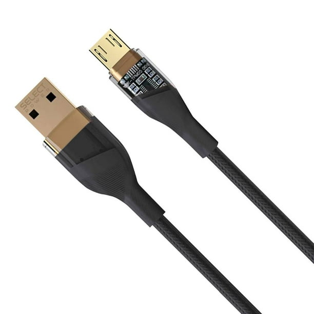Cable Cargador Select Power USB a micro USB Crystal MCR-SPN 1.2 m Negro