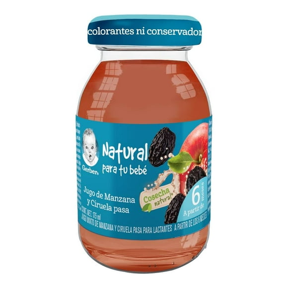 Jugo Gerber cosecha natural etapa 2 manzana ciruela pasa 175 ml