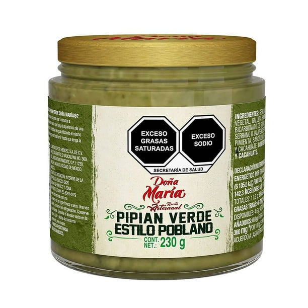 Pipián verde Doña María receta artesanal estilo poblano 230 g | Walmart