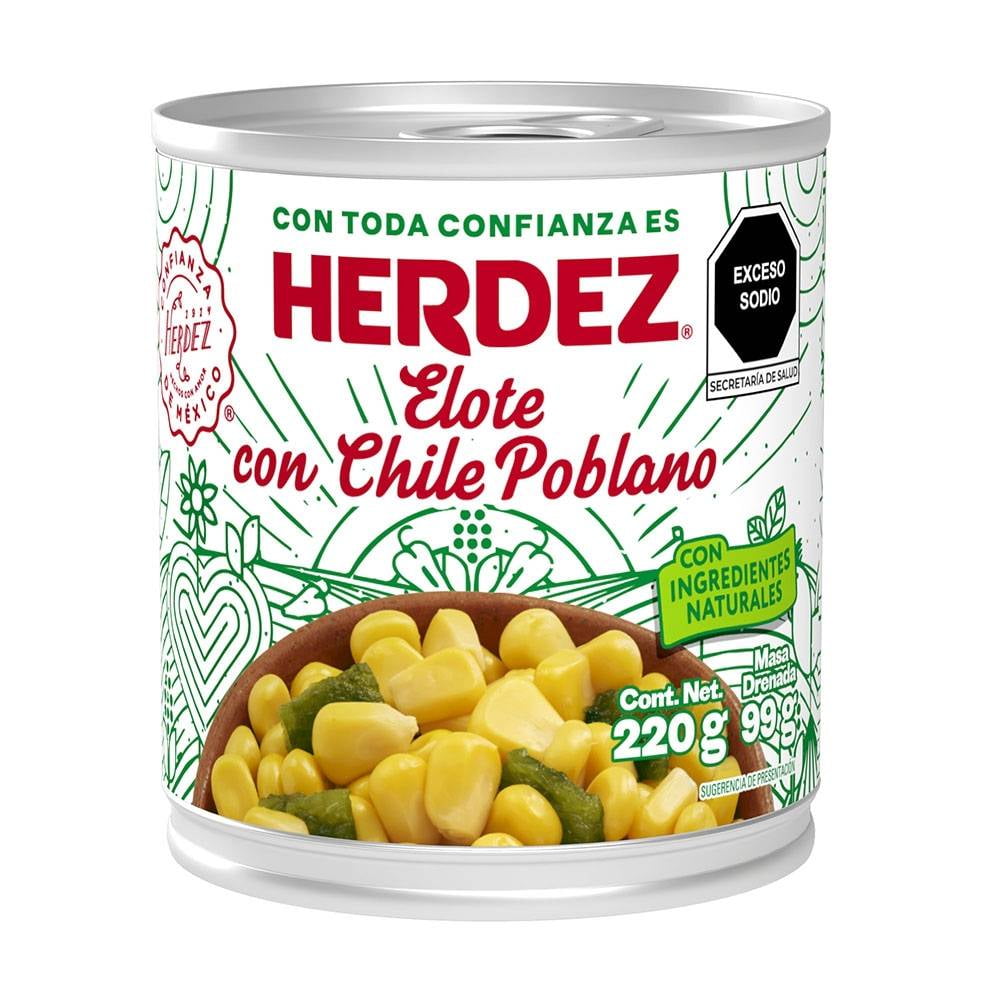 Granos de elote Herdez con chile poblano 220 g | Walmart