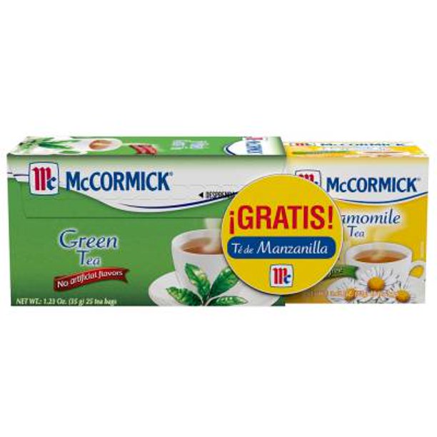 Te Verde McCormick paquete 25 sobres