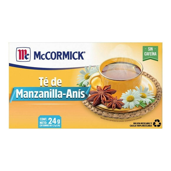 Té McCormick manzanilla y anís 20 sobres