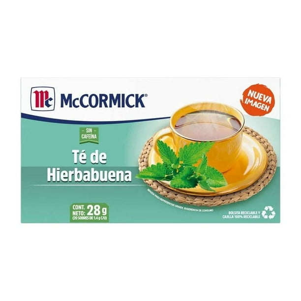 Té McCormick hierbabuena 20 pz