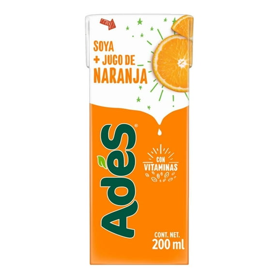 Alimento líquido de soya AdeS sabor naranja 200 ml