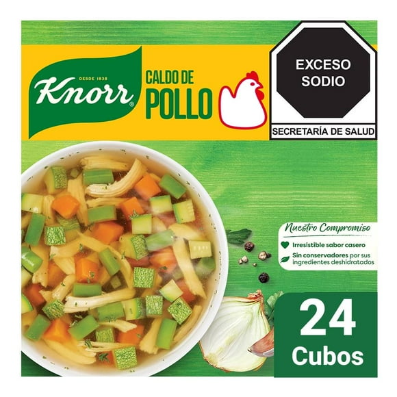 Caldo de pollo Knorr 24 cubos de 10.5 g c/u