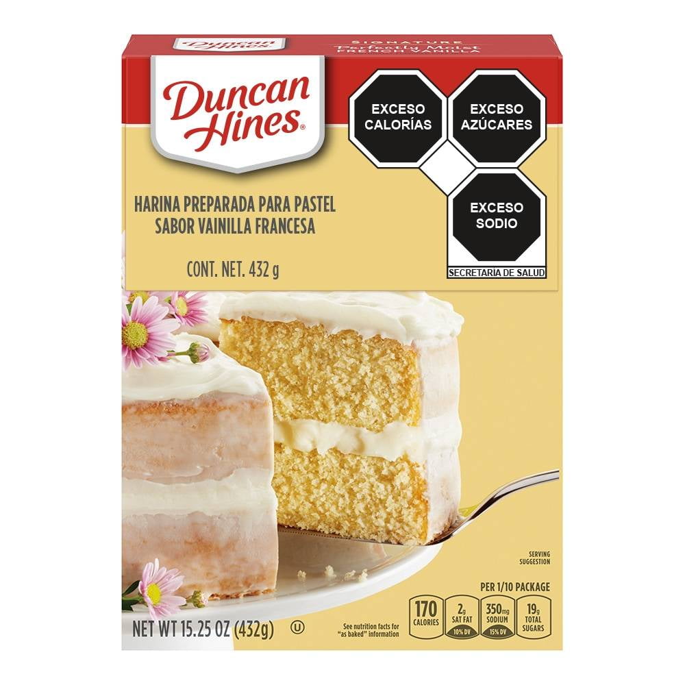 Harina preparada Duncan Hines para pastel sabor vainilla francesa 432 g |  Walmart