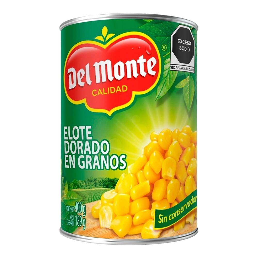Granos de elote Del Monte dorados 400 g | Walmart