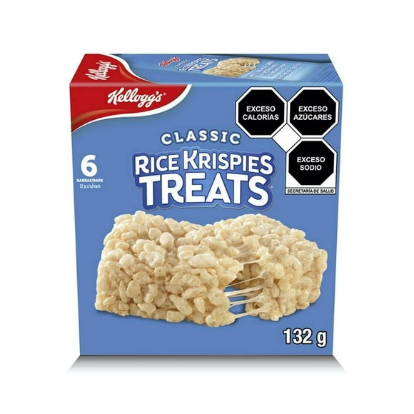 Barras Kellogg's Rice Krispies Treats 6 pzas de 22 g c/u