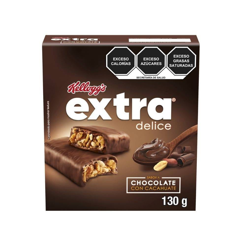 Barra de cereales Kellogg's Extra delice chocolate con cacahuate 130 g