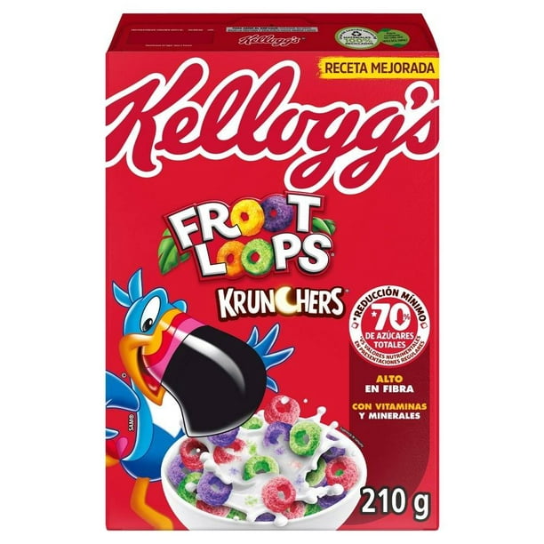 Cereal Kellogg's Froot Loops krunchers sabores a frutas 210 g