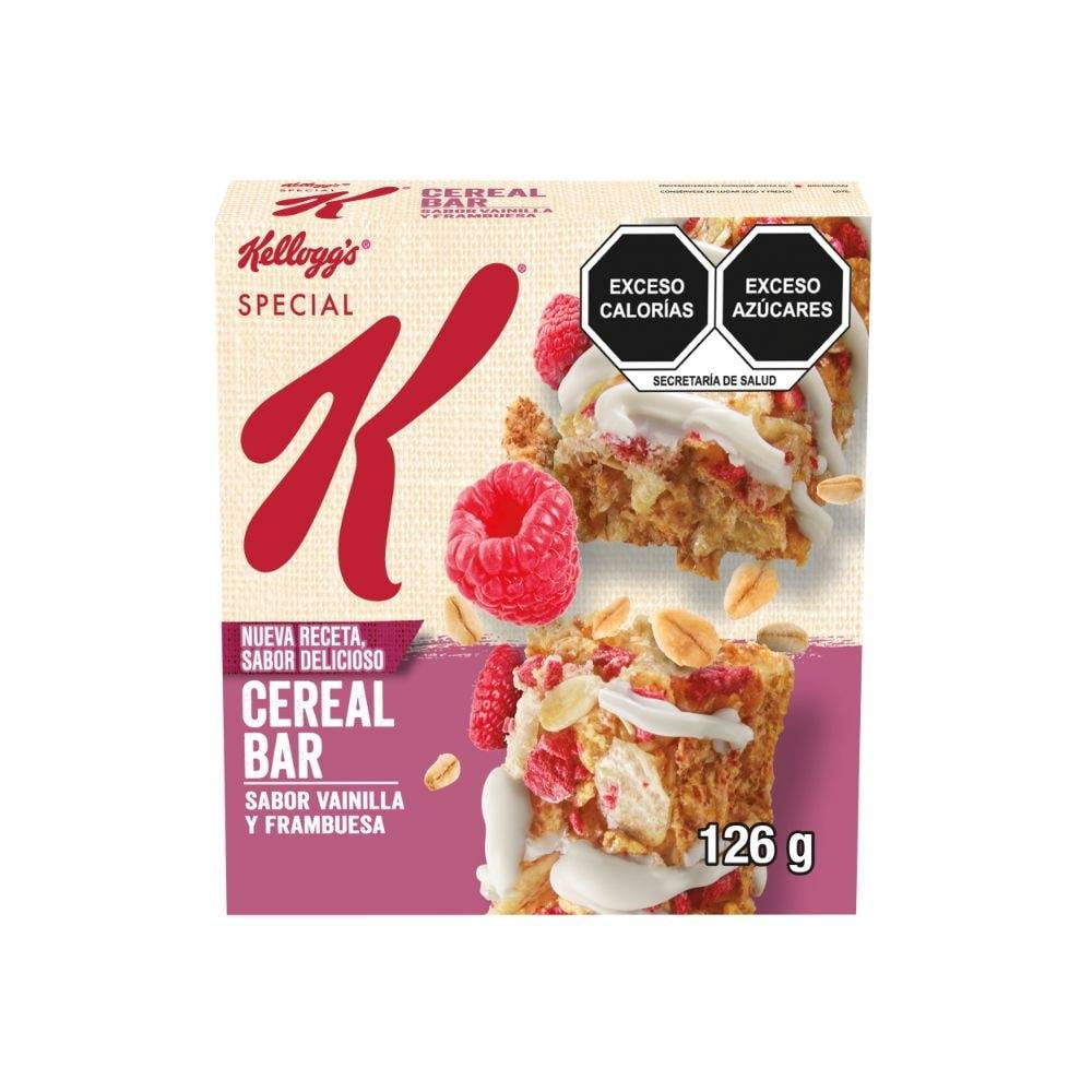 Barras de cereales Kellogg's Special K sabor vainilla y frambuesa 126 g