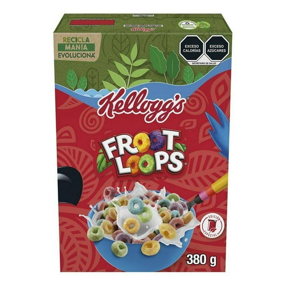 Cereal Kellogg's Froot Loops aros con sabores a frutas 380 g