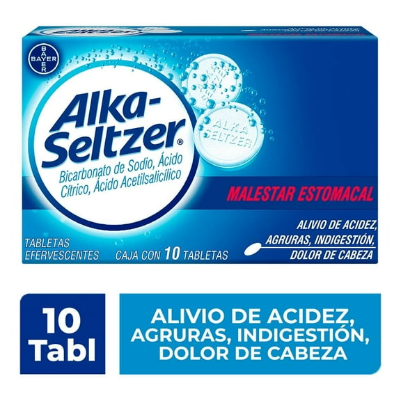 Antiácido Alka Seltzer efervescentes 10 tabletas