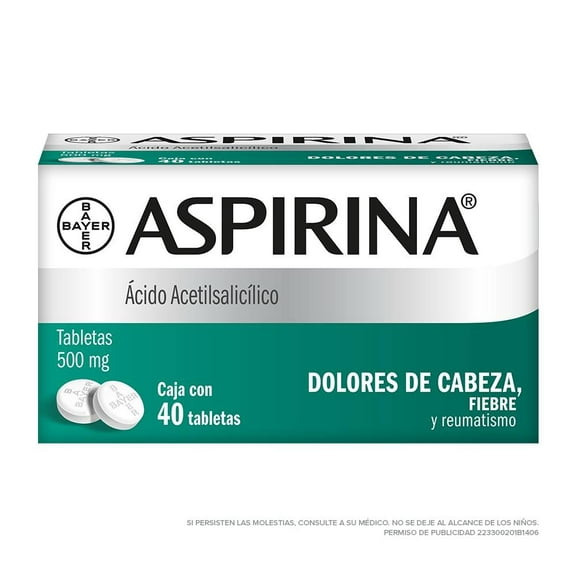 Aspirina 40 tabletas 500 mg